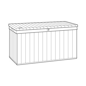 Darwin Brown 150 Gallon Storage Deck Box - Keter US